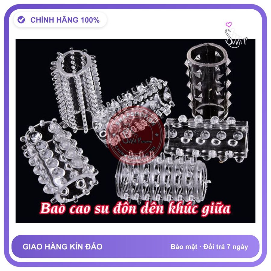 (Che Tên) Bao Cao Su Đôn Dên Khúc Thân Bộ 6 Kiểu Sử dụng nhiều lần 200158 Cao Cấp Bảo Đảm