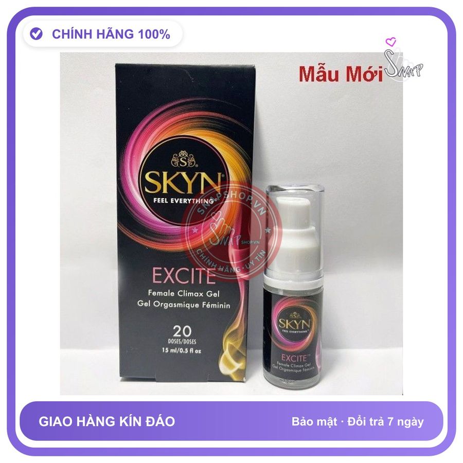 (Che Tên) Gel bô.i trơ.n Tăng Khoái Cảm Cho Nữ Lifestyles Skyn Excite Chính hãng lọ 15ml Cao Cấp Bảo Đảm
