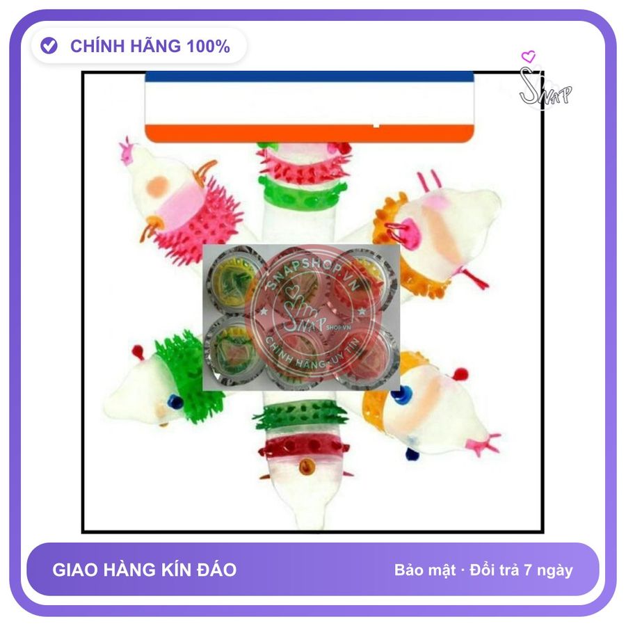 (Che Tên) Bao cáo su rumbo gái hộp 6 cái với 6 mẫu khác nhau - Snapshop