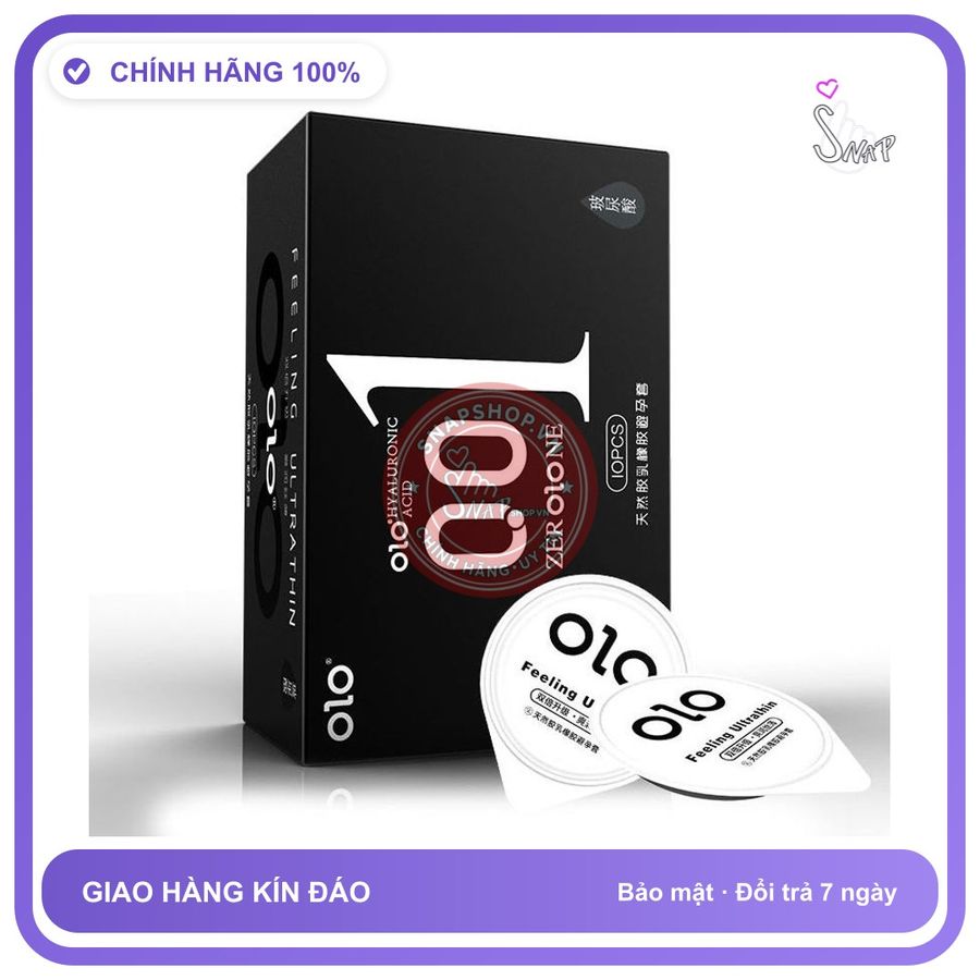 (Che Tên) Bao cao su siêu mỏng OLO 0.01mm hộp 10 cái Cao Cấp Bảo Đảm