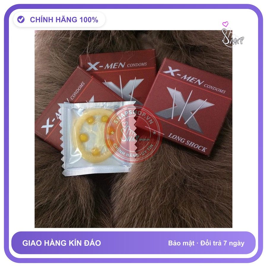 (Che Tên) Bao cao su xmen bi kéo dài thời gian hộp 10 chiếc Cao Cấp Bảo Đảm