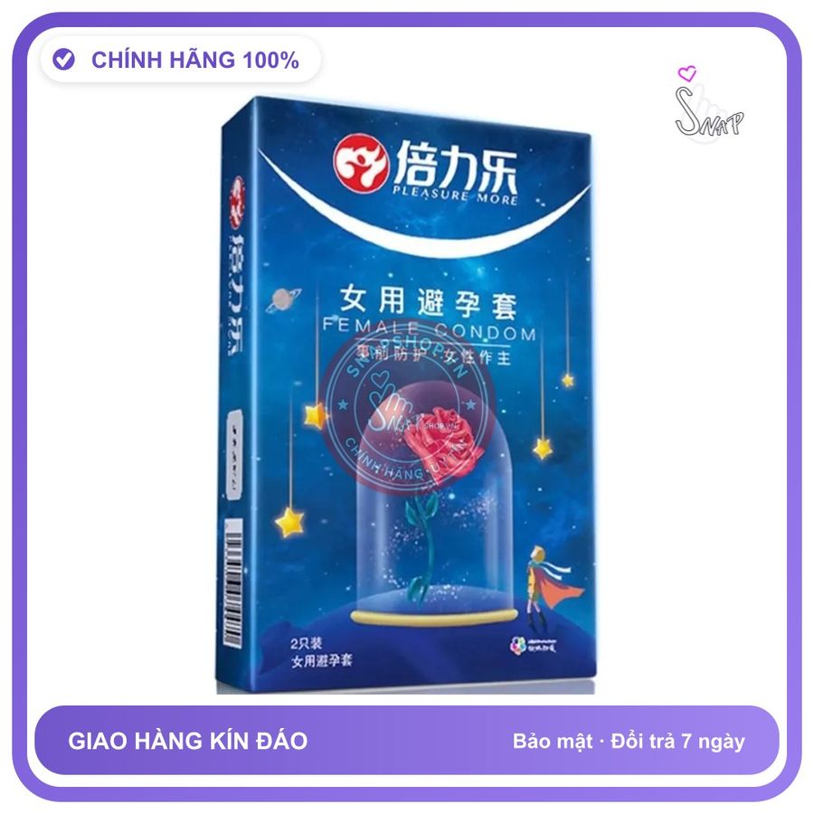 (Che Tên) Bao Cao Su Cho Nữ Giới Female Condom Hộp 2 Cái Bảo Mật Tuyệt Đối