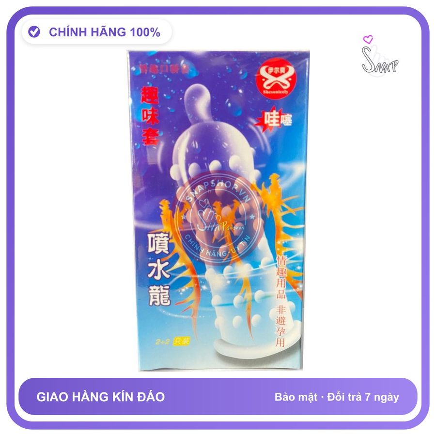 (Che Tên) Combo 2 Hộp Bao Cao Su Siêu Gai Lớn Super Gold (Giao Màu Ngẫu Nhiên) - Snapshop