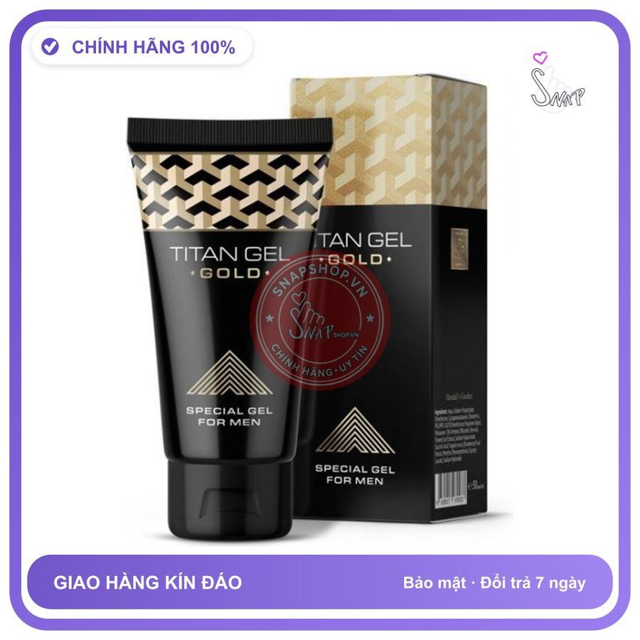 (Che Tên) Gel Titan Gold Kéo Dài Thời Gian 50ml Của Nga Chính Hãng Cao Cấp Bảo Đảm