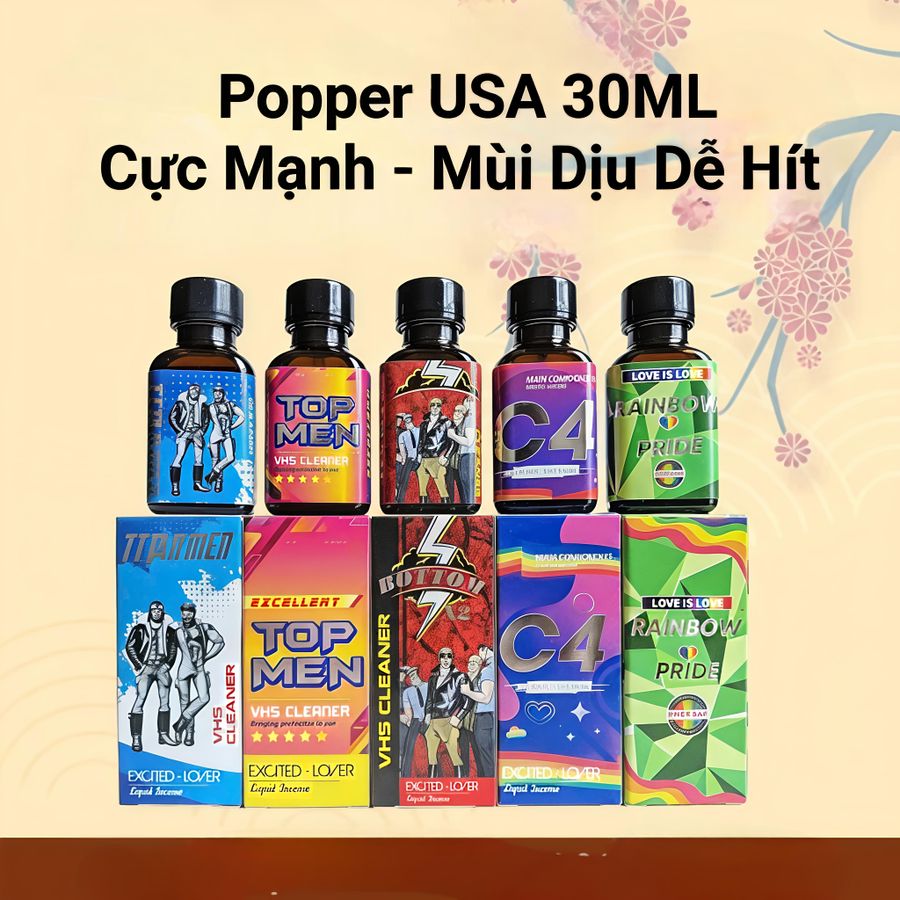 Chai hít trực tiếp vào mũi popper 30ml USA,kích thích hưng phấn cực mạnh, giao ngẫu nhiên 