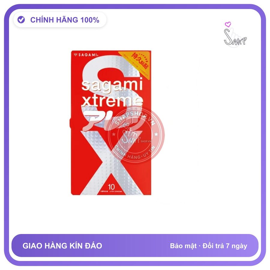 (Che Tên) Sagami Feel Long Bao cao su kéo dài thời gian Hộp 10 Cái Giao Nhanh Toàn Quốc