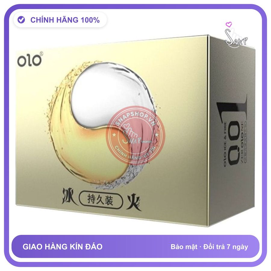 (Che Tên) Olo 0.01 Yin Yang Bao cao su lửa băng, siêu mỏng kéo dài thời gian - Hàng Mới Về
