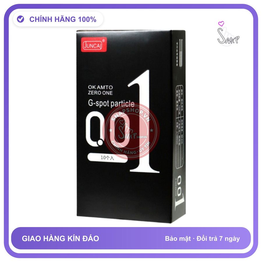 (Che Tên) Bao cao su Juncai 001 mỏng, có gai mang lại cảm giác mới lạ, Hộp 10 bao - Snapshop