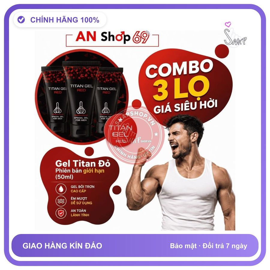 (Che Tên) COMBO 3 HỘP TITAN GEL Bôi Trơn, Giá Siêu Hời ƯU ĐÃI liền tay săn ngay Giao Nhanh Toàn Quốc