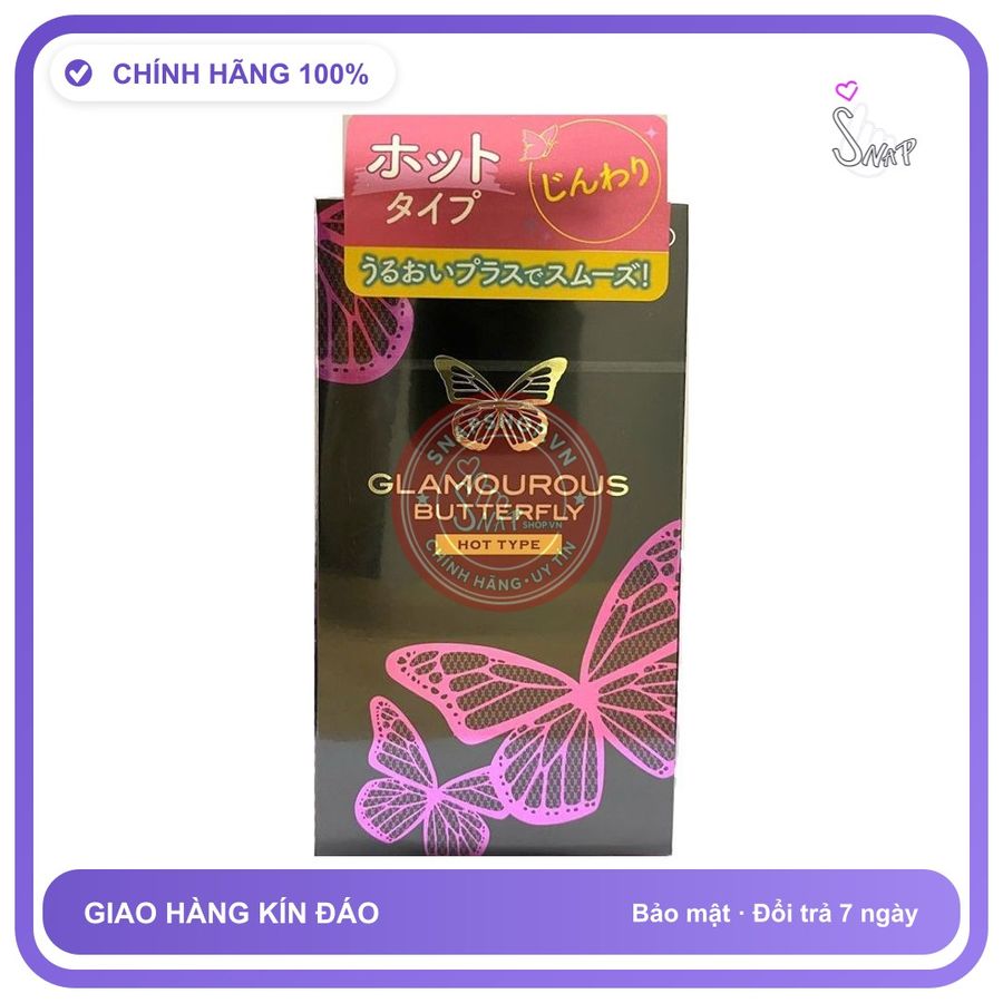 (Che Tên) Bao Cao Su Ấm Nóng Jex Glamourous Butterfly Hot Type Giao Nhanh Toàn Quốc