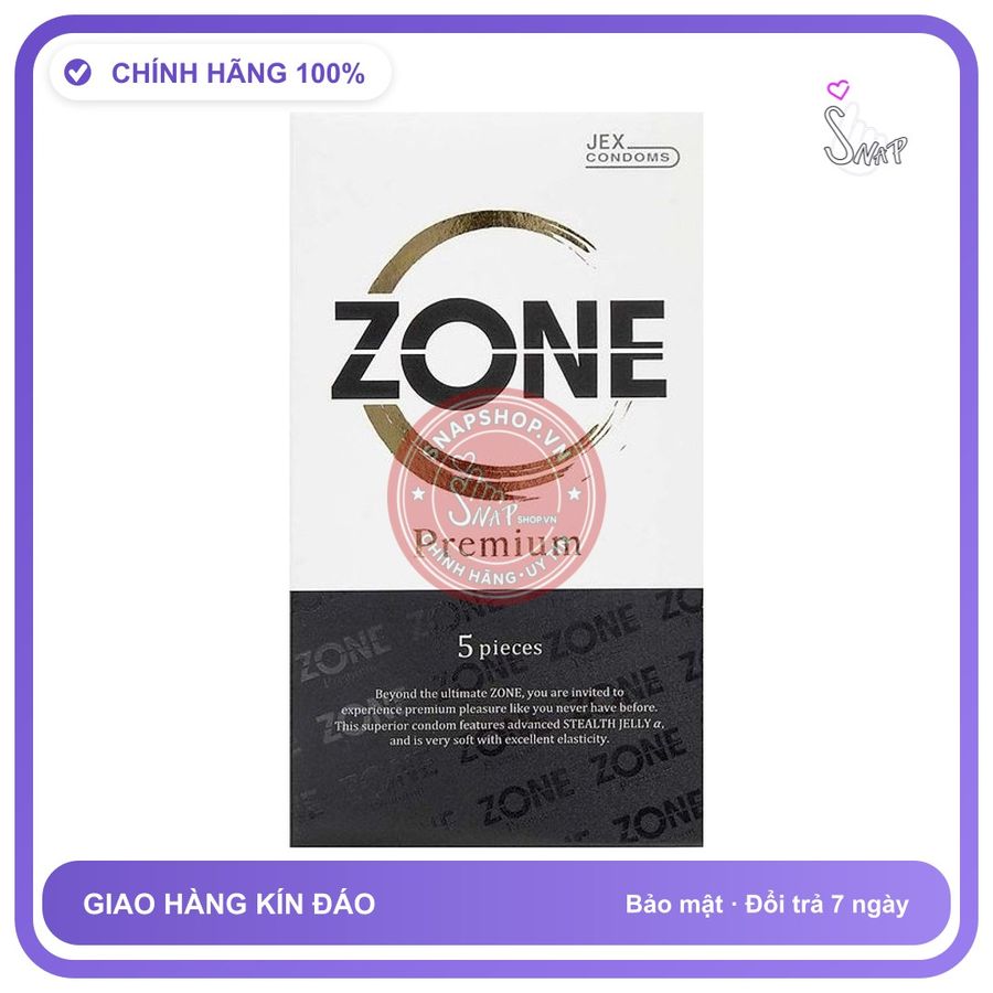 (Che Tên) Bao Cao Su Siêu Mỏng 0.01mm Jex Zone Premium Nhật Bản - Hàng Mới Về