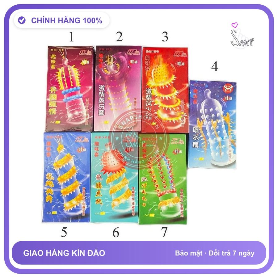 (Che Tên) Bao Cao Su Super Gold - Gai Bi Râu Lớn Chuẩn Auth