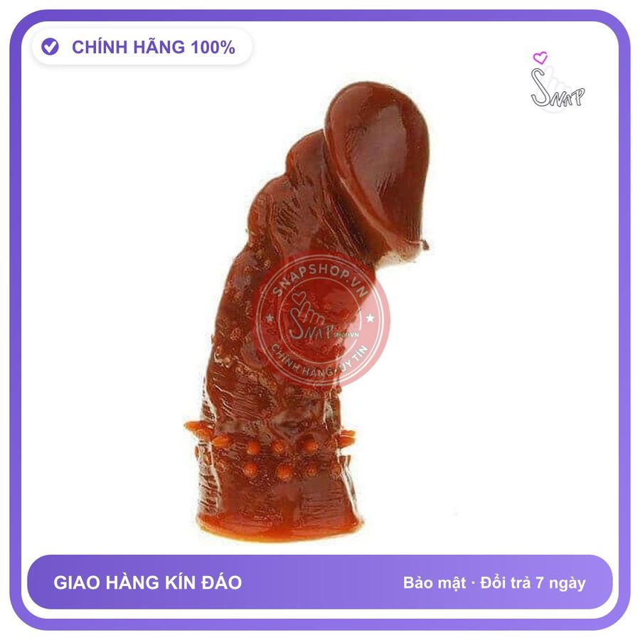 (Che Tên) BAO CAO SU đôn, dẻo gai - tăng kích thước - hộp 1 cái 354490 Hộp Trắng Kín