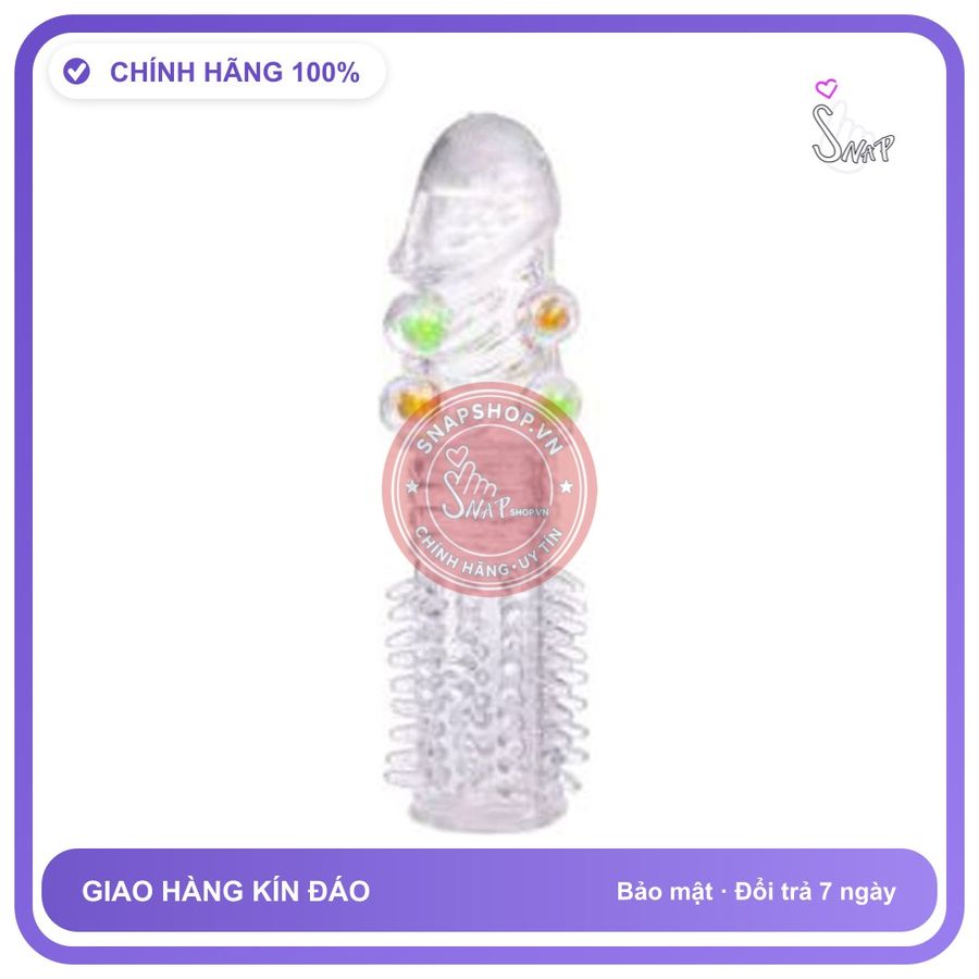 (Che Tên) Bao cao su đôn siêu gai 8 bi size nhỏ tăng khoái cảm - Snapshop