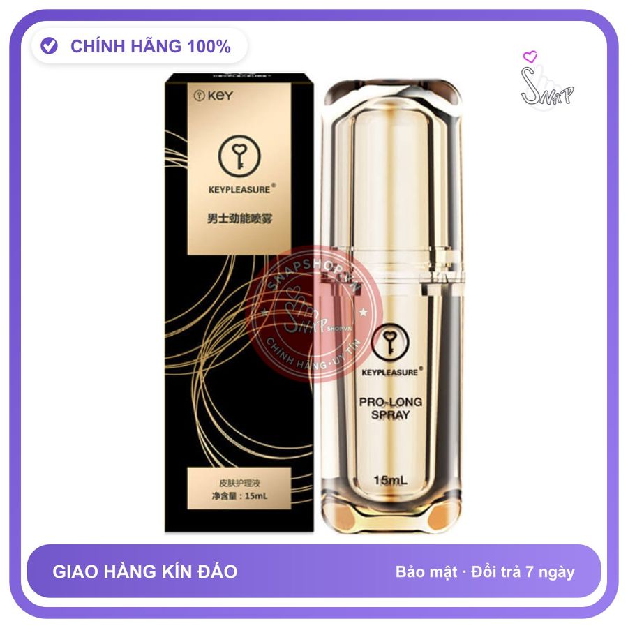 (Che Tên) Xịt cho nam giới Key ProLong Spray 15ml Hỗ Trợ 24/7