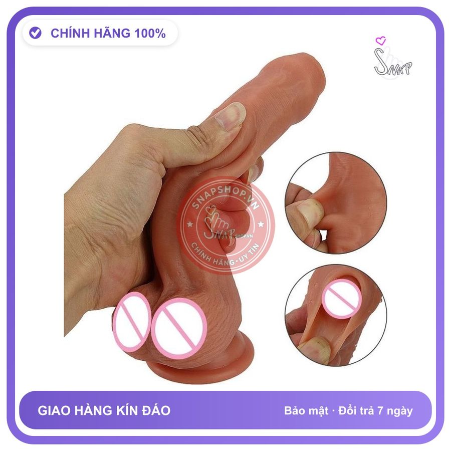 (Che Tên) Dương Vật Giả Có Bao Quy Đầu Không Rung Mềm Dẻo Bảo Mật Tuyệt Đối