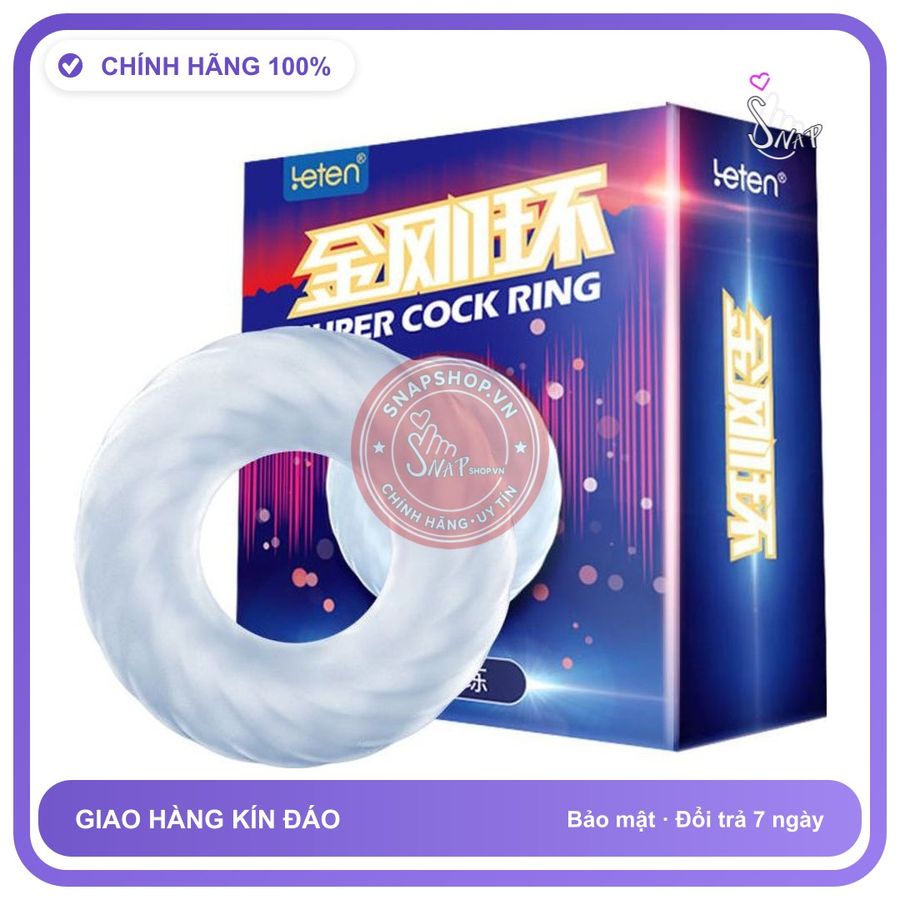 (Che Tên) Vòng Đeo Leten Silicone Co Giãn Kéo Dài Cương Cứng Dương Vật Chuẩn Auth