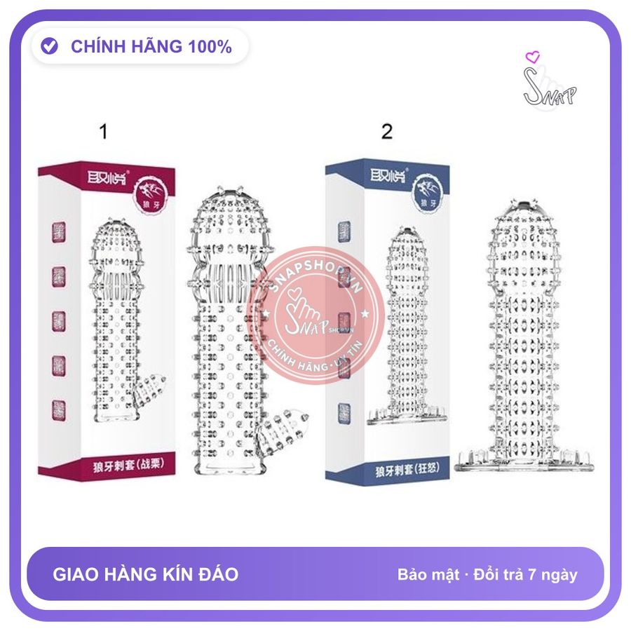 (Che Tên) Bao cao su đôn dên gai Aichao Chuẩn Auth