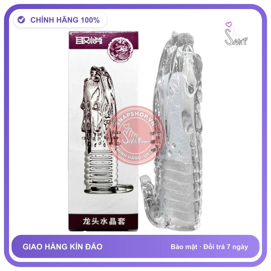 (Che Tên) Bao cao su đôn dên đầu rồng có quai đeo Aichao Cao Cấp Bảo Đảm