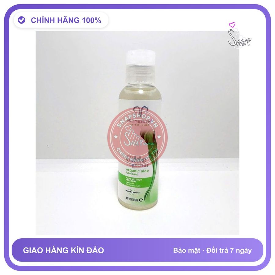 (Che Tên) Gel bô.i trơ.n hữu cơ Promescent Organic Aloe - Made in USA Bảo Mật Tuyệt Đối
