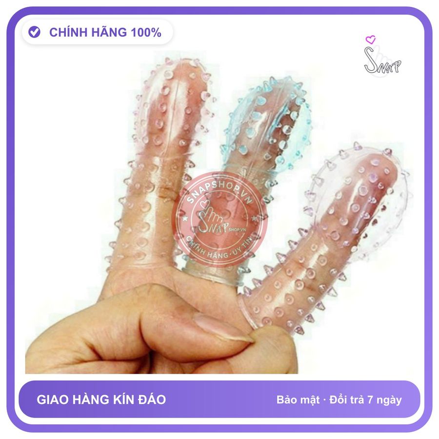 (Che Tên) Bao cao su đôn dành cho ngón tay gai dẻo ôm sát ngón tay - Snapshop