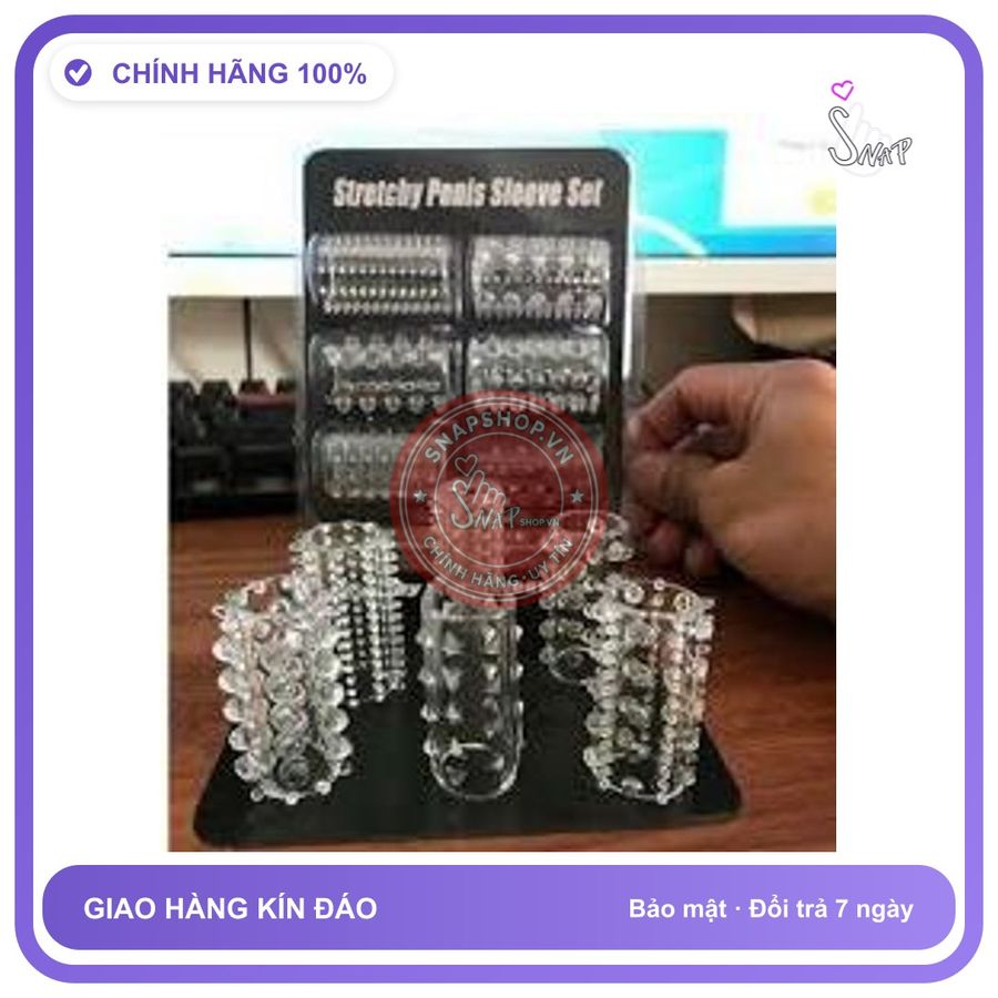(Che Tên) Bao Cao Su Đôn Dên Khúc Thân Bộ 6 Kiểu Sử dụng nhiều lần Giao Nhanh Toàn Quốc