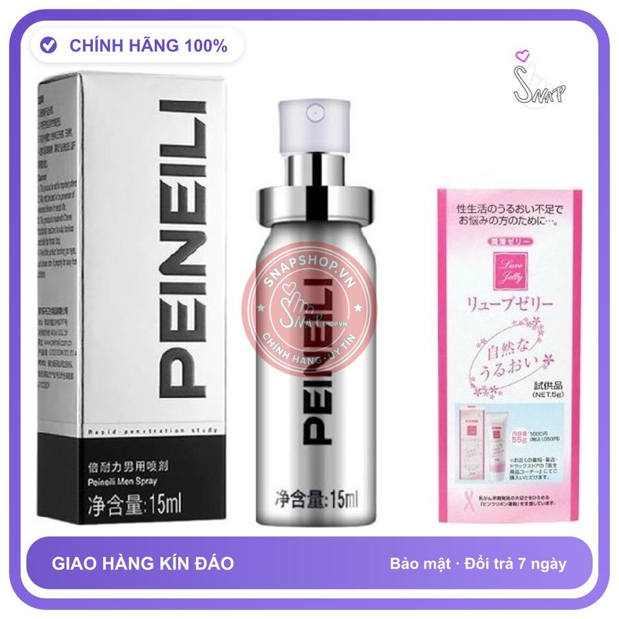(Che Tên) Xịt Peineili Delay Spray Chính Hãng Kèm Gel Nhật Bản 5g Hỗ Trợ 24/7
