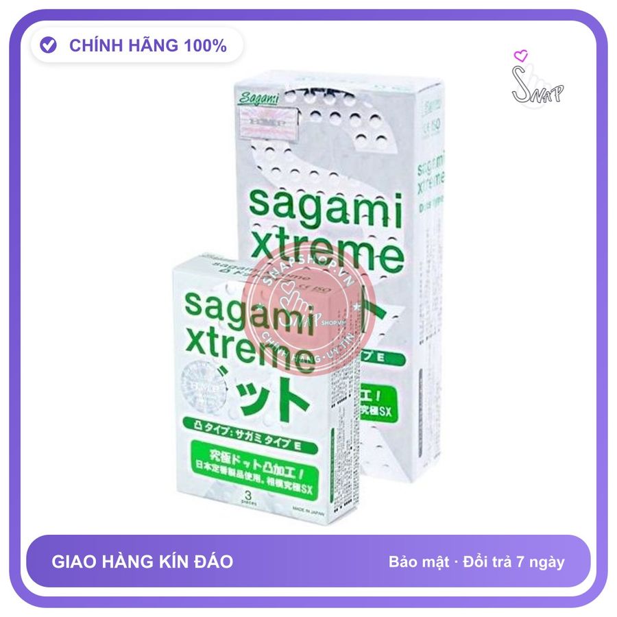 (Che Tên) Bao Cao Su Gai Nhỏ Tăng Khoái Cảm Nhật Bản Sagami White - Snapshop