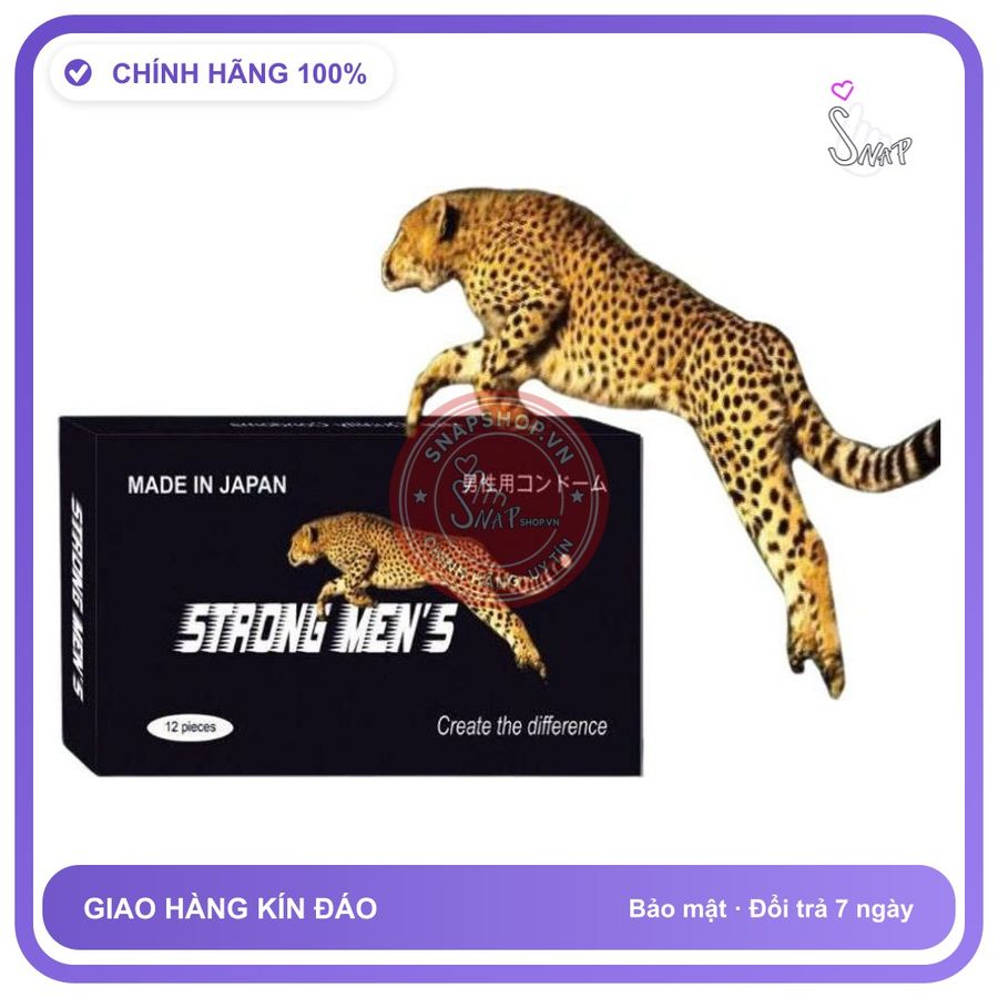 (Che Tên) Bao cao su Strong men 'S gai kéo dài thời gian, ôm sát, Hộp 12b - Snapshop