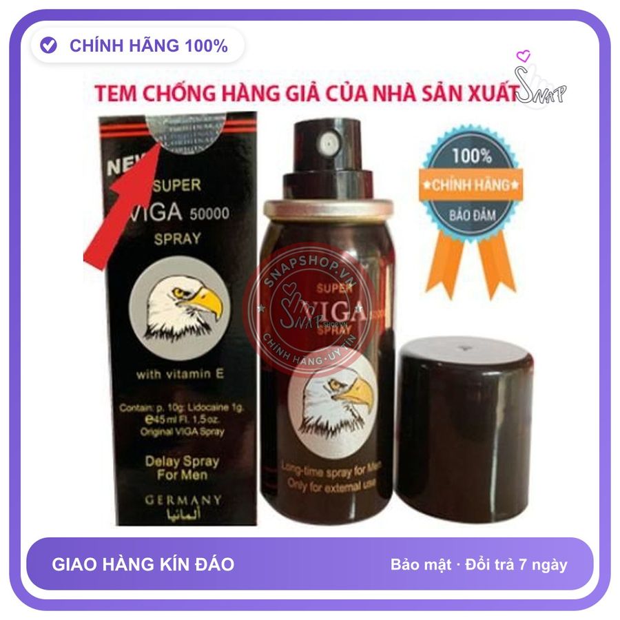 (Che Tên) Xịt Viga 50000 của Đức Hộp Trắng Kín