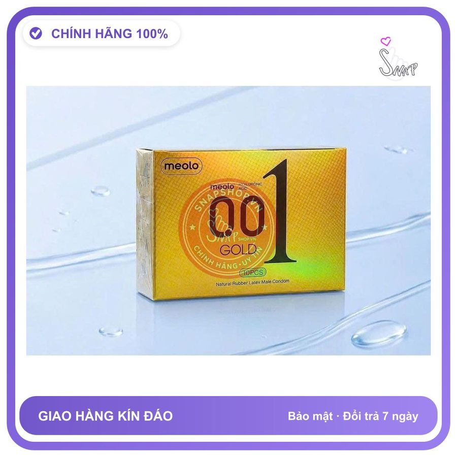 (Che Tên) Bao cao su Meolo 001 cao cấp có gai, cảm giác mới lạ, Hộp 10b Bảo Mật Tuyệt Đối