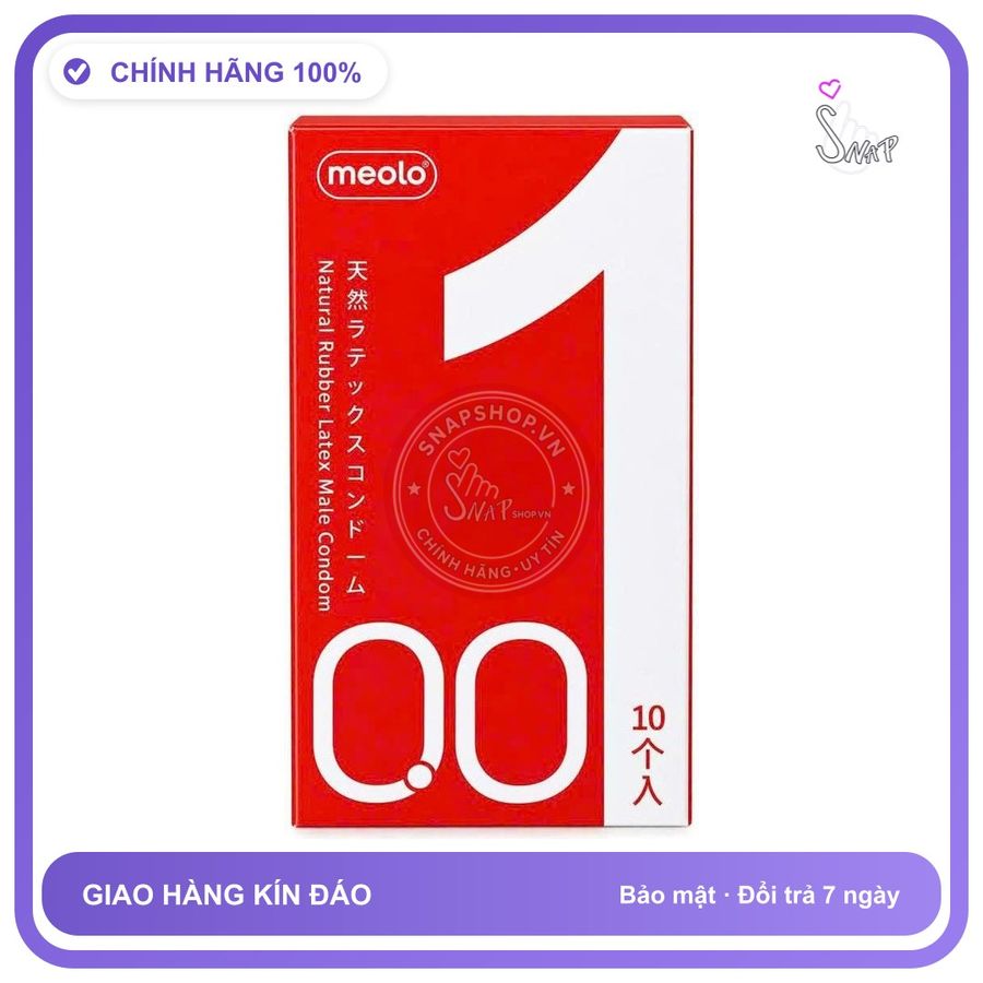 (Che Tên) Bao cao su Meolo 001 đỏ gai, cảm giác mới lạ, nhỏ gọn, tiện lợi Giao Nhanh Toàn Quốc