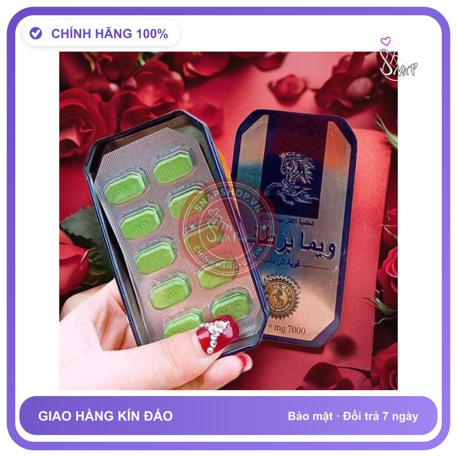 (Che Tên) Hộp 10 viên ngựa thái kéo dài cho nam chính hãng Hộp Trắng Kín