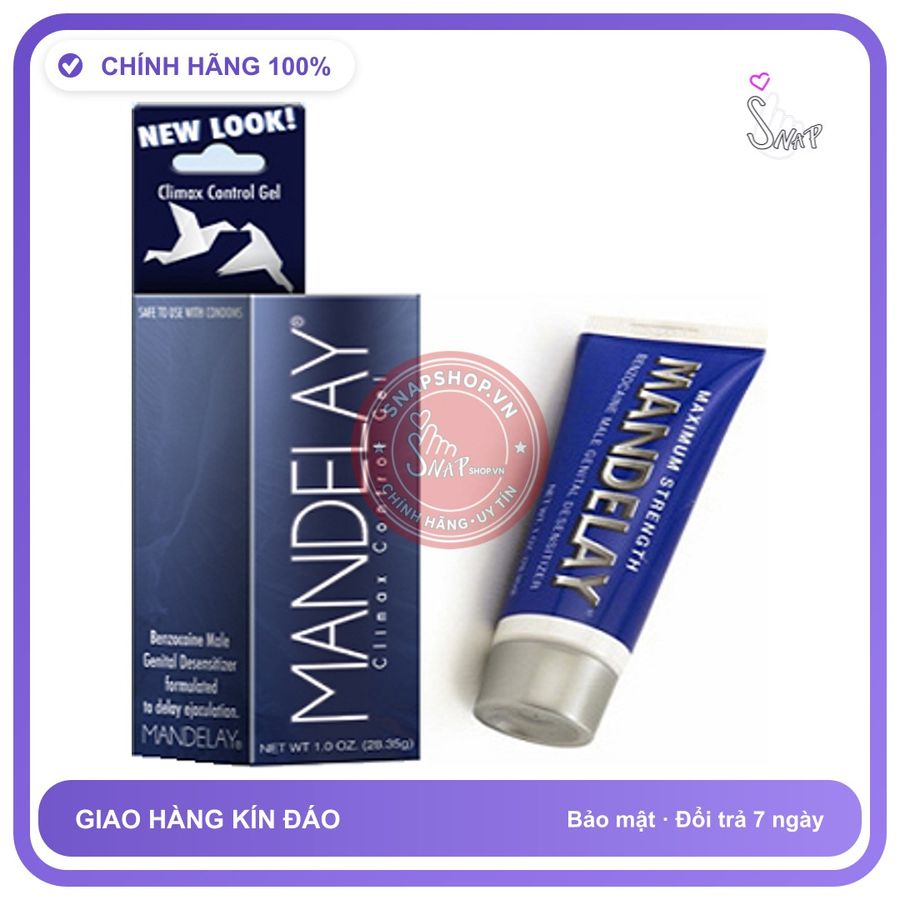 (Che Tên) Gel bô.i trơ.n Mandelay Hỗ Trợ Kéo Dài Thời Gian Cho Nam Chuẩn Auth