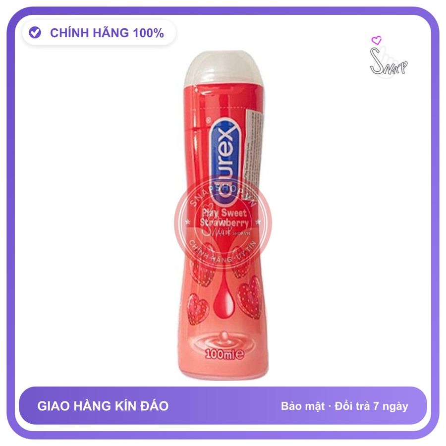 (Che Tên) Gel Bô.i Tron Hương Dâu Durex Strawberry - Nhập Khẩu Thái Lan Hộp Trắng Kín