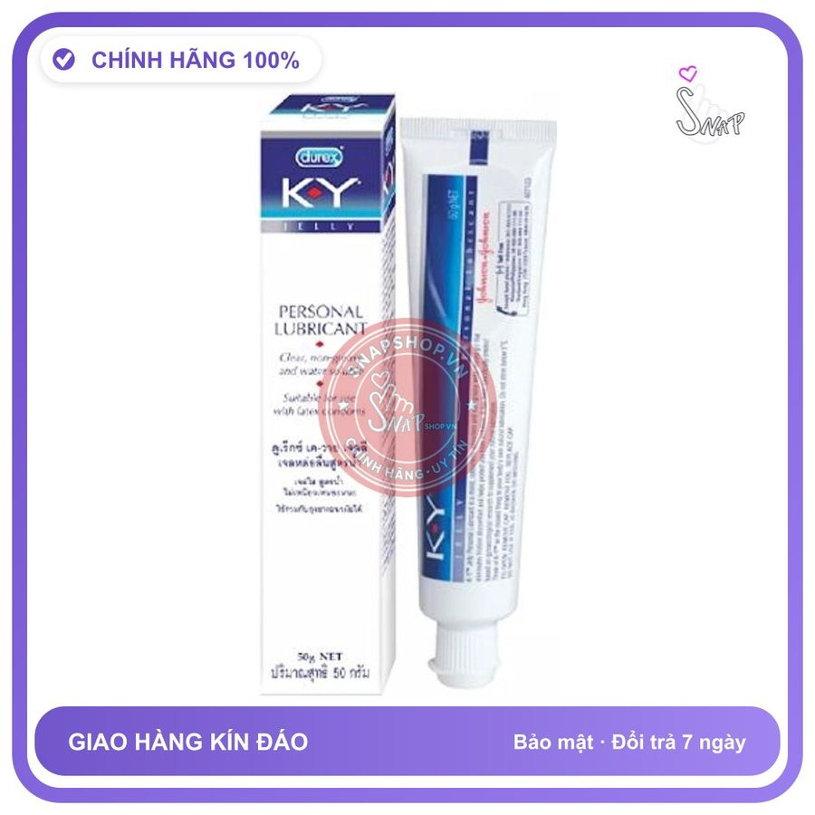 (Che Tên) Gel bô.i tron Ky Durex 50g Gốc Nước Giá Rẻ Chính Hãng Hộp Trắng Kín