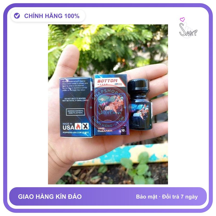 (Che Tên) Chai hít Popper 10ml USA , Cho Bot , Giúp Tăng Cường Sinh Lý, Giảm Đau, Sướng Hơn, Che Tên - Snapshop