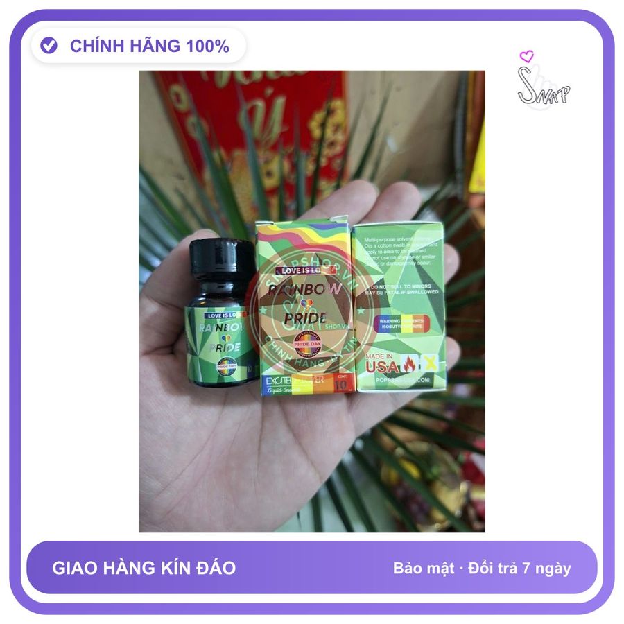 (Che Tên) Chai hít Popper,10ml Usa, giúp tăng cường sinh lý, tạo cảm giác phê hơn , sướng hơn, che tên - Snapshop