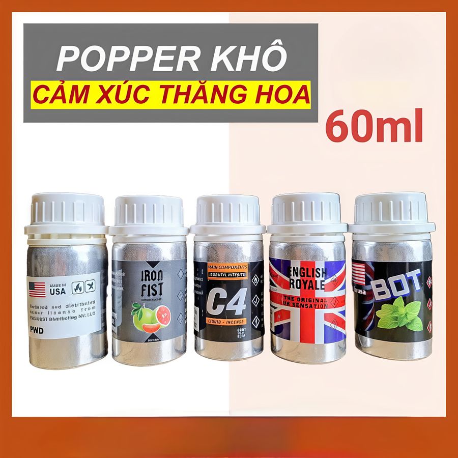 Popper khô 60ml, hàng tuyển chọn , mẫu cực mạnh,tác dụng mạnh mẽ, phê tới não 