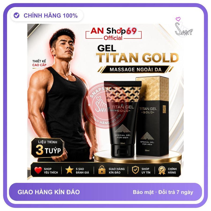 (Che Tên) Combo x3 (Mua 2 tặng 1) Titan Gel Nga GOLD cao cấp phiên bản giới hạn - Gel dành cho nam - tăng kích thước cậu bé (Đổi Tên Khi Giao) 765923 Giao Nhanh Toàn Quốc