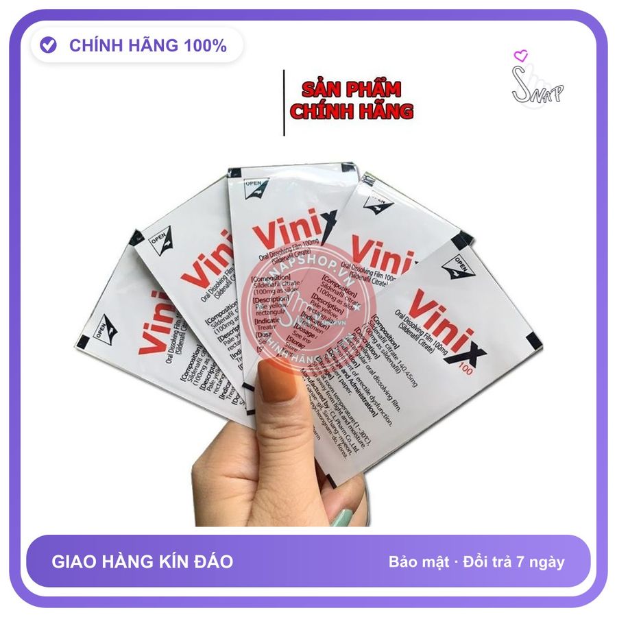(Che Tên) Tem ngậm Vinix chuẩn xịn hộp 10 tem 364691 Hộp Trắng Kín