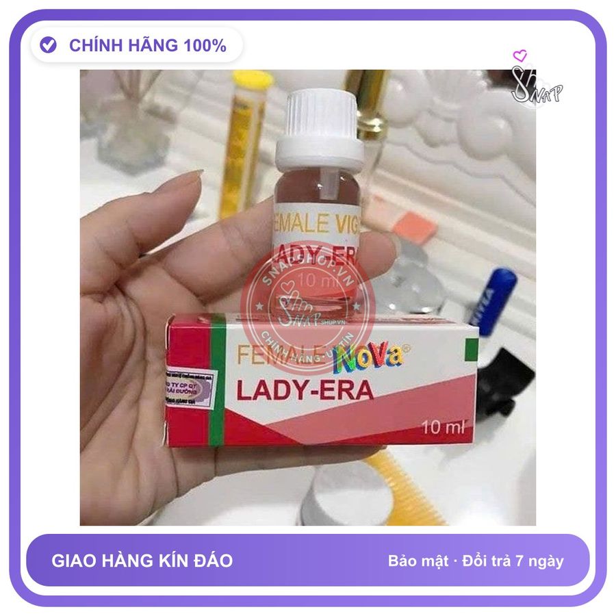 (Che Tên) Nước Kích Thích Nữ Lady Era 10ml - Hỗ Trợ Sức Khỏe Phụ Nữ - Sản Phẩm Chính Hãng Từ Mỹ, Không Màu, Không Mùi Cao Cấp Bảo Đảm