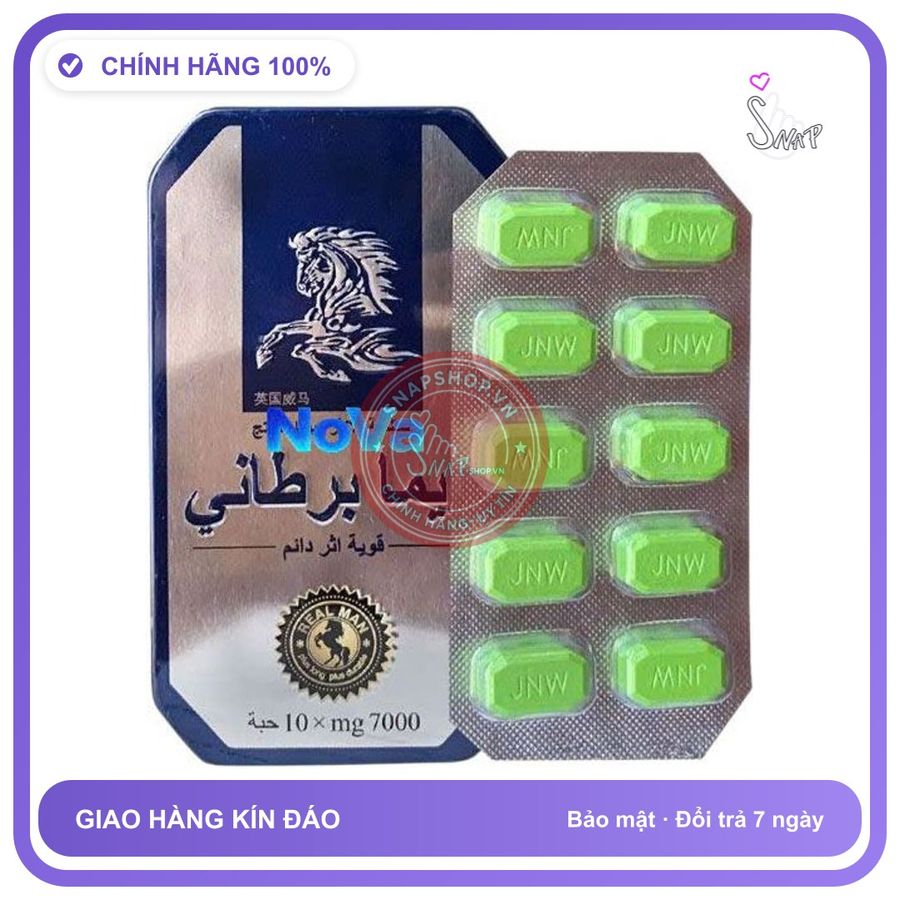 (Che Tên) Viên Uống Cường Dương Ngựa Thái Chính Hãng - Hộp 10 Viên Hỗ Trợ Sinh Lý Nam Giới, Tăng Khả Năng Cương Cứng - Hàng Mới Về