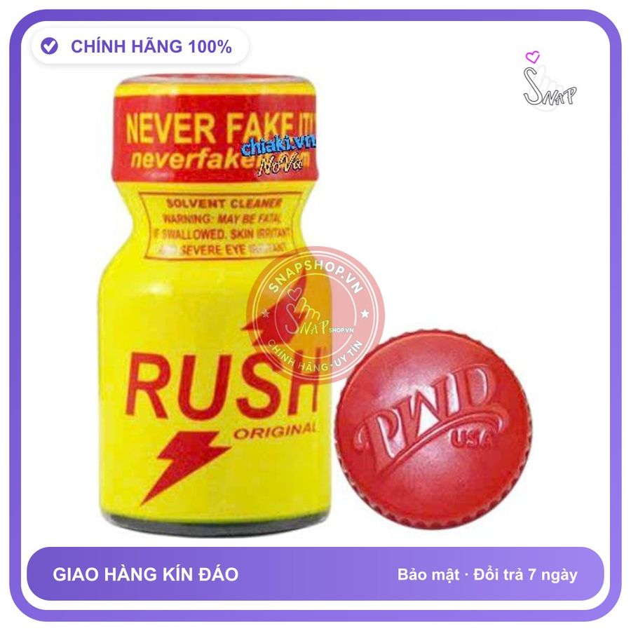 (Che Tên) Popper Rush Original Yellow 10ml chính hãng Mỹ USA PWD - Hàng Mới Về