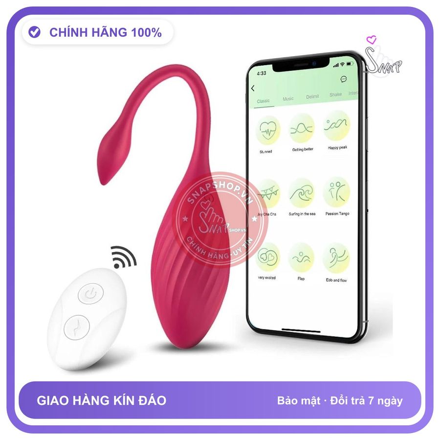 (Che Tên) Trứng Rung Điều Khiển Bằng Remote/APP Giao Nhanh Toàn Quốc