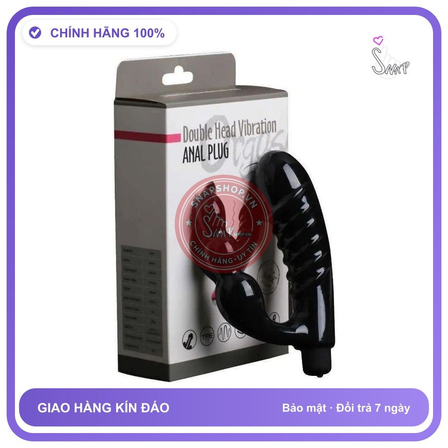 (Che Tên) Plug Rung Kích Thích Điểm G 2 Đầu Hộp Trắng Kín