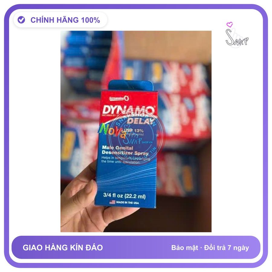 (Che Tên) NoVa Dynamo Delay Spay,Xịt giúp cải thiện sinh lý nam Cao Cấp Bảo Đảm