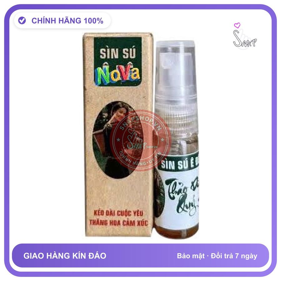 (Che Tên) Xịt NovA sìn sú 3ml Chuẩn Auth