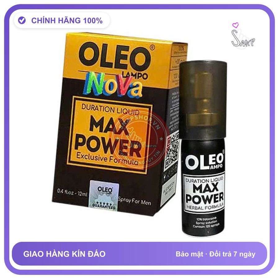 (Che Tên) Xịt NoVa OLEO tăng cường sinh lý nam CÓ TEM - Snapshop
