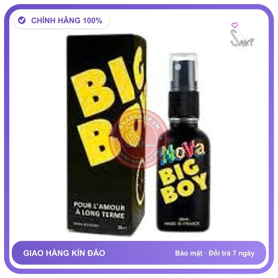 (Che Tên) Xịt Big Boy 30ml tăng cường sinh lý nam chính hãng - Hàng Mới Về